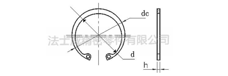 法士威GB893.1不銹鋼孔卡擋圈孔用擋圈-規(guī)格